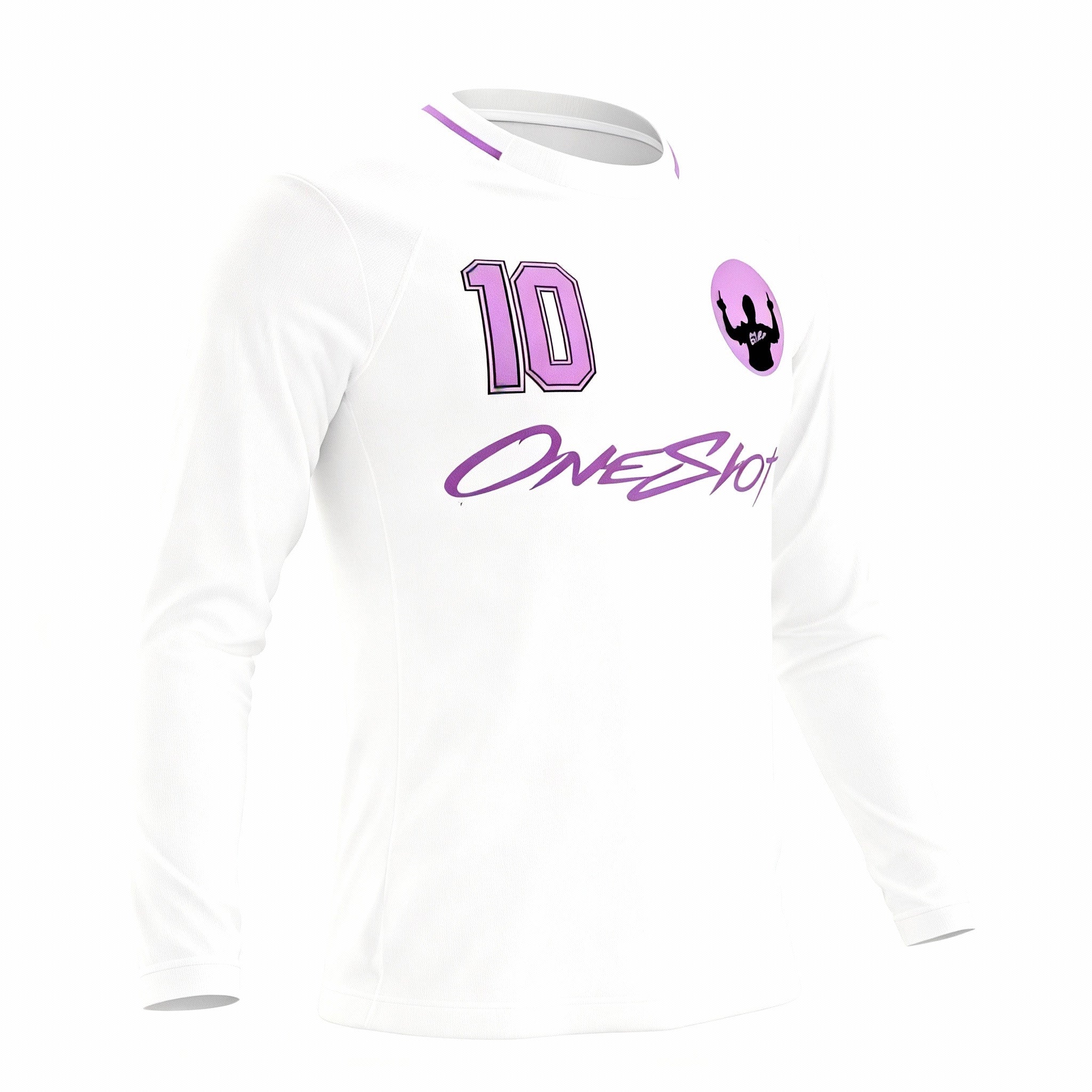 Youth Long Sleeve Jersey：Minimalist White