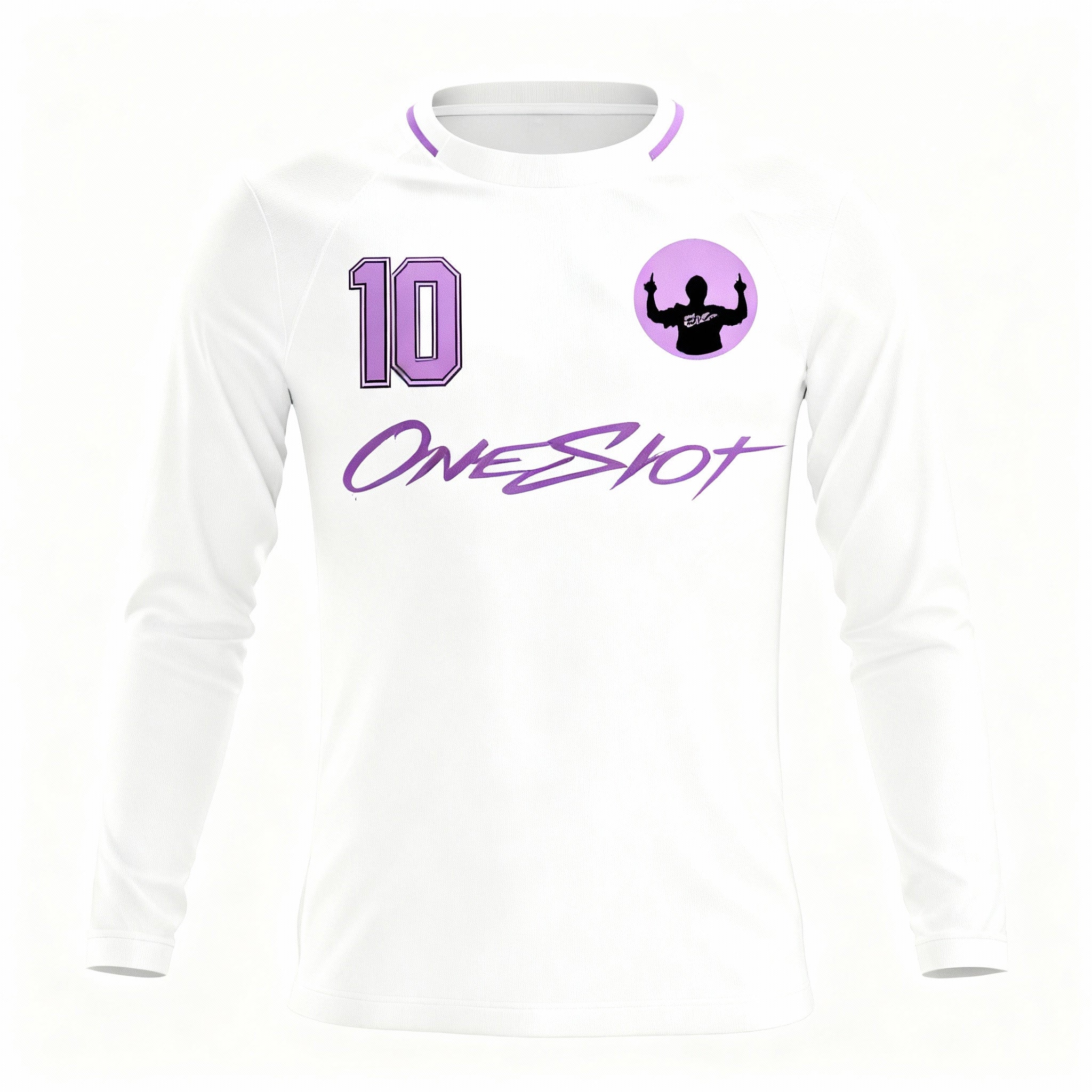 Youth Long Sleeve Jersey：Minimalist White