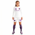 Youth Long Sleeve Jersey：Minimalist White