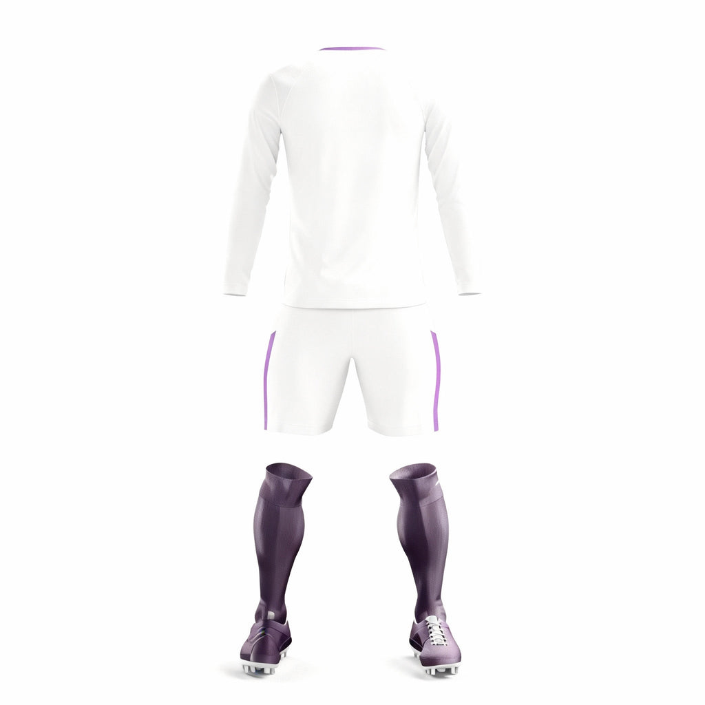 Youth Long Sleeve Jersey：Minimalist White