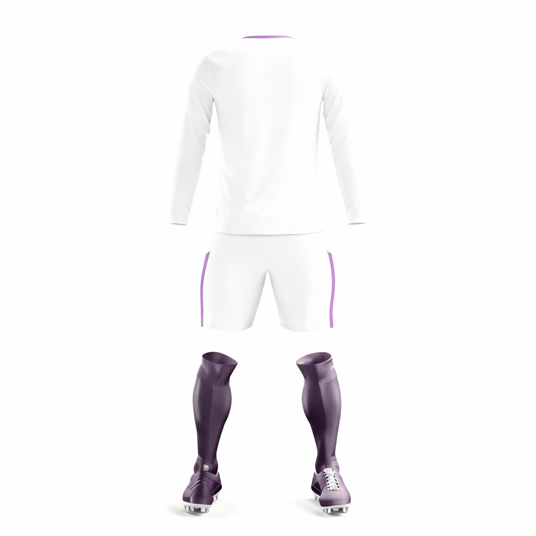 Youth Long Sleeve Jersey：Minimalist White