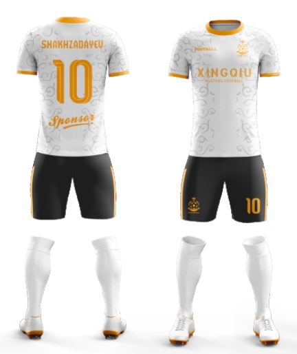 White Soccer Jersey Set