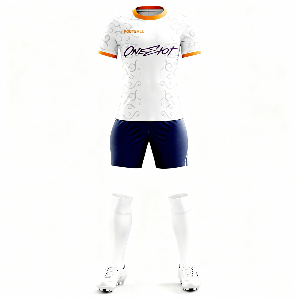 White Soccer Jersey Set