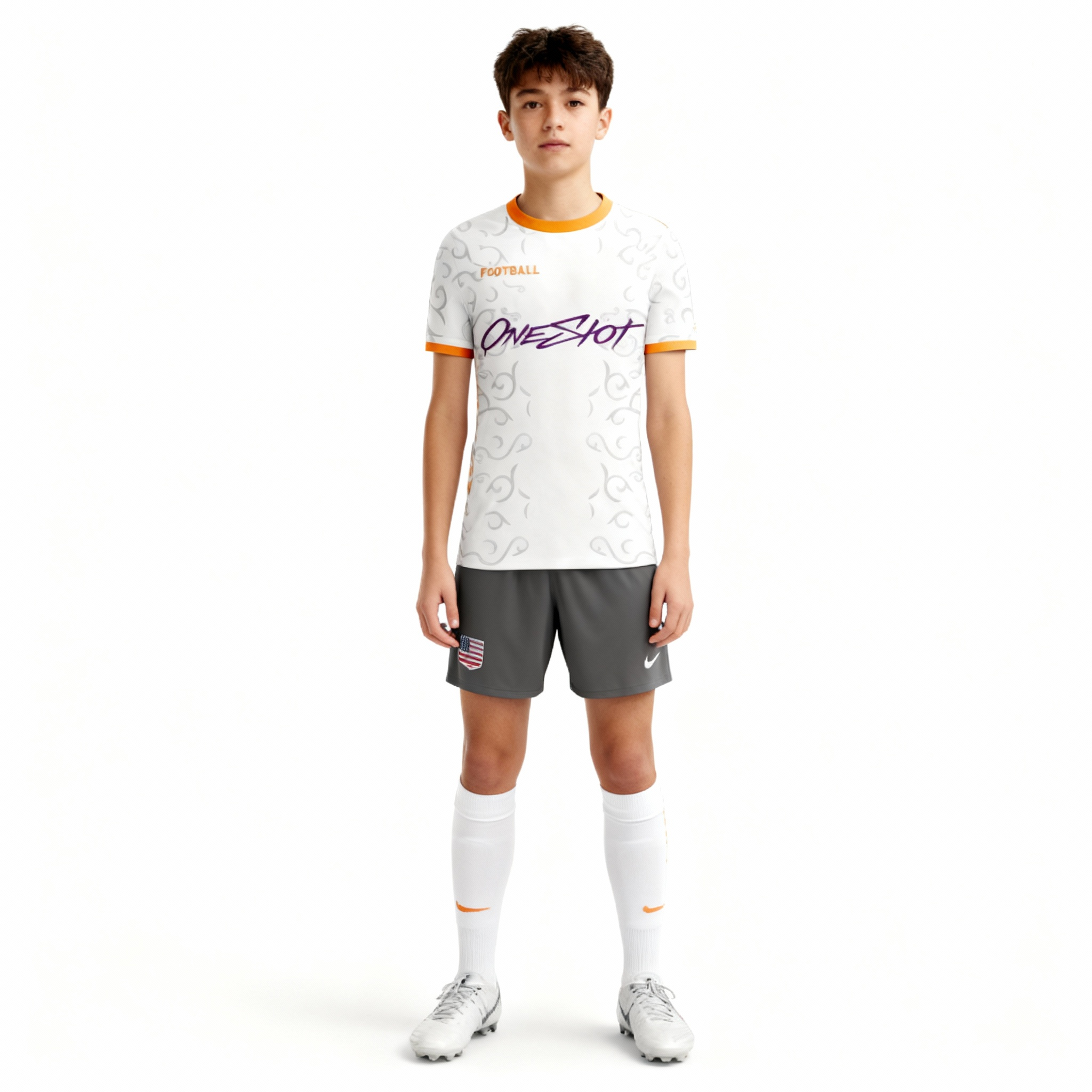 White Soccer Jersey Set