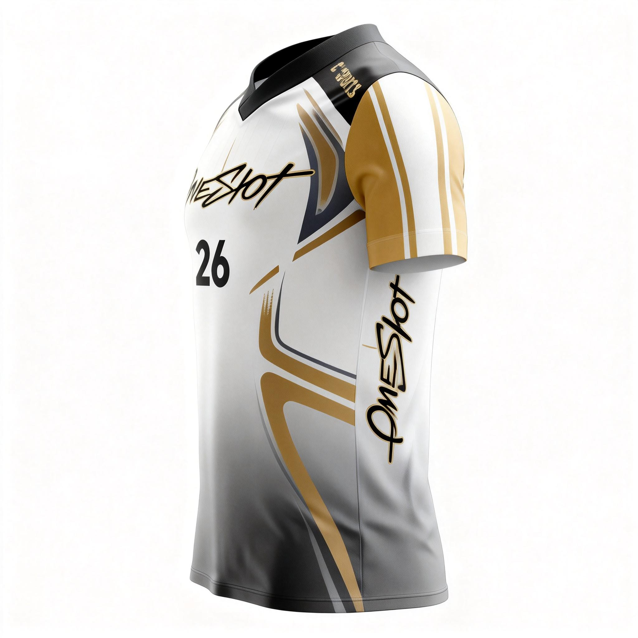 women's soccer training jersey：Gold