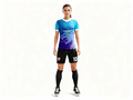 women's soccer training jersey：blue