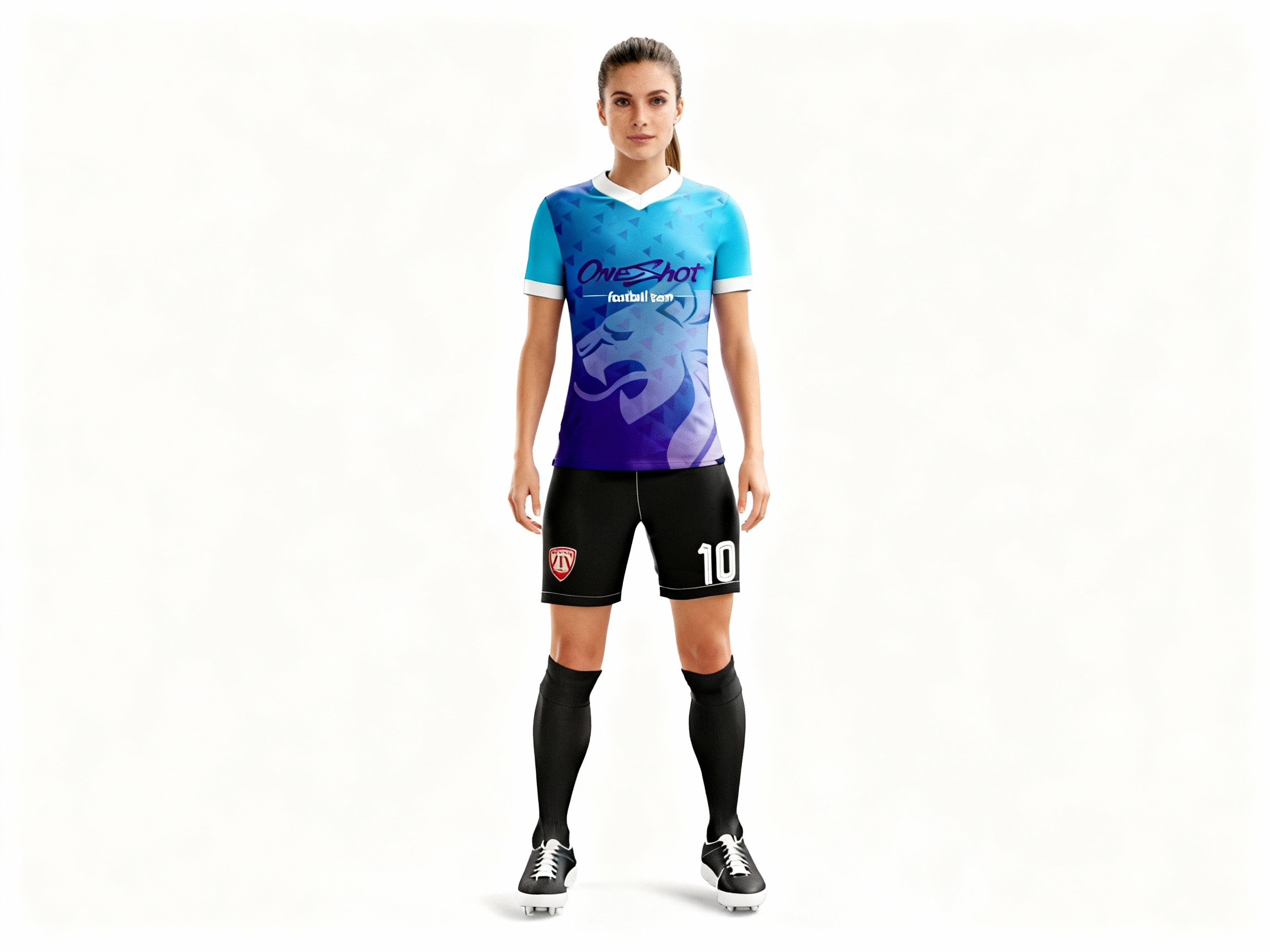 women's soccer training jersey：blue
