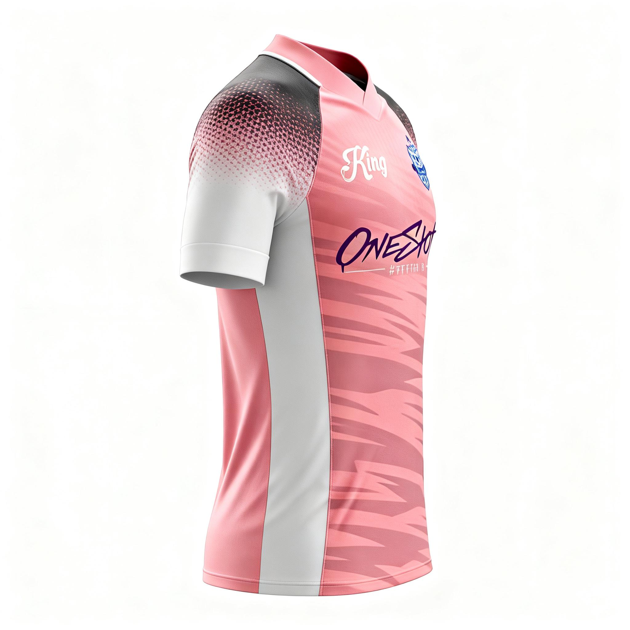 women's soccer training jersey：Pink Crack