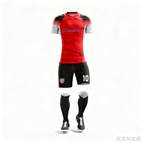 women's soccer training jersey：Red Crack