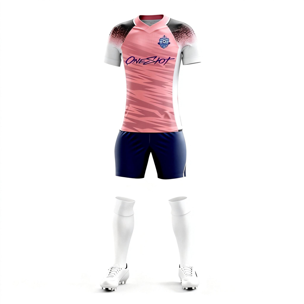 women's soccer training jersey：Pink Crack