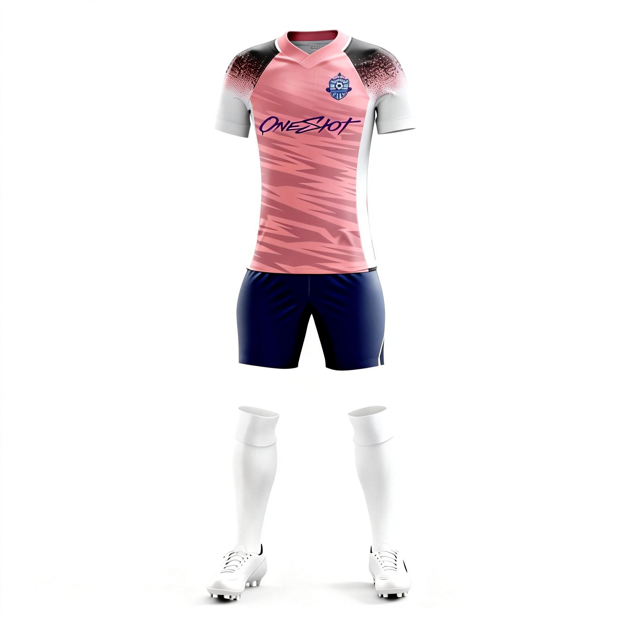 women's soccer training jersey：Pink Crack