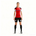 women's soccer training jersey：Red Crack
