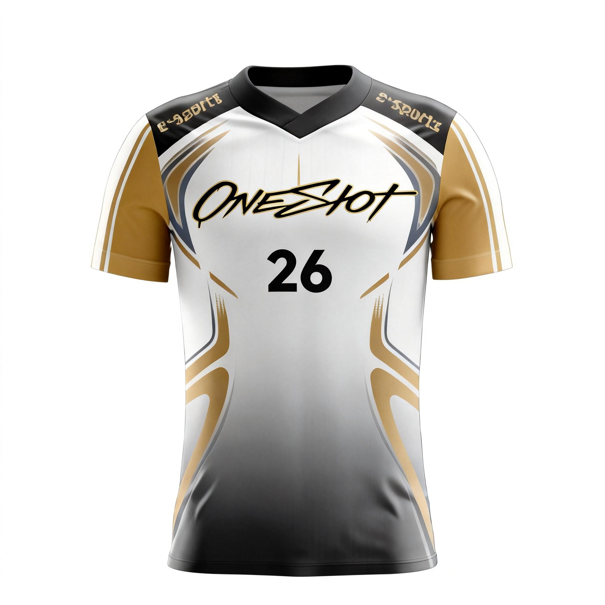 women's soccer training jersey：Gold