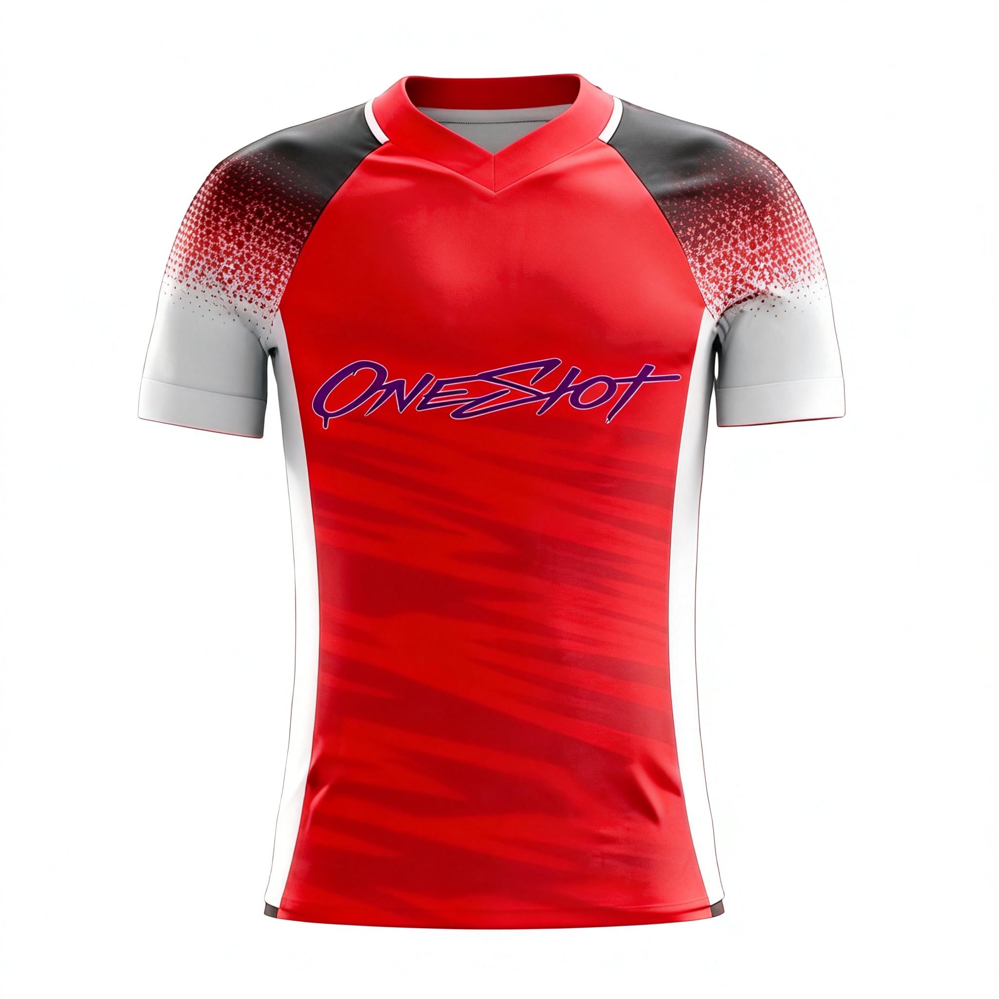 women's soccer training jersey：Red Crack