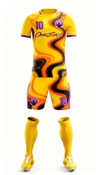 Youth Short Sleeve Jersey：Golden Gleam & Violet Vortex