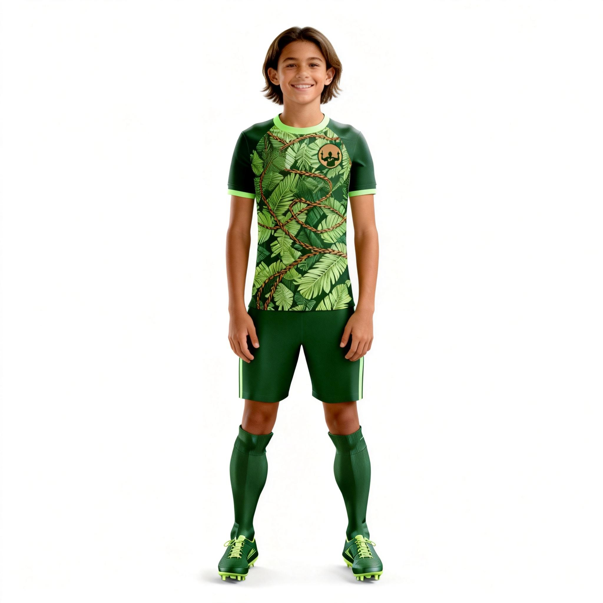 Youth Short Sleeve Jersey：Jungle Green