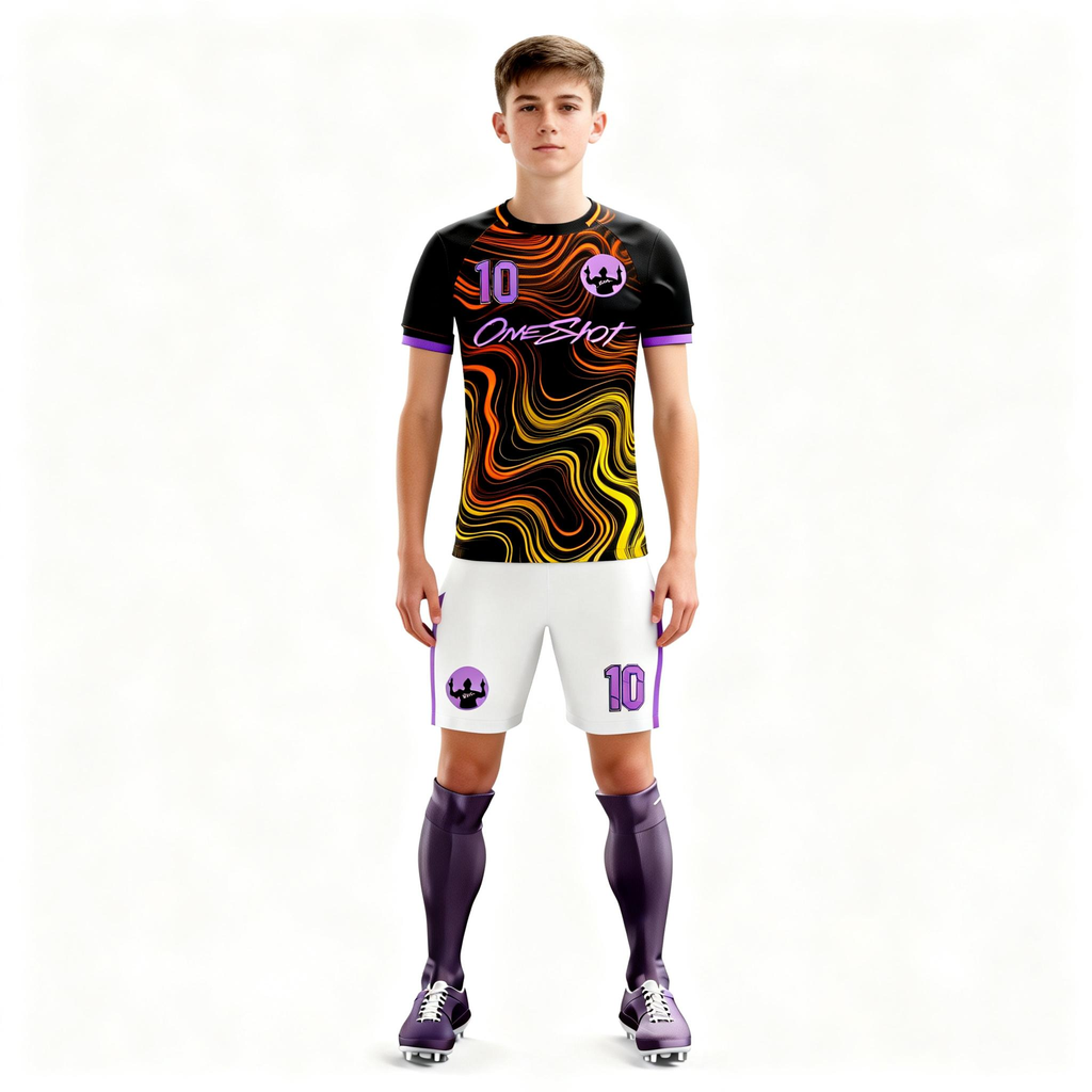 Youth Short Sleeve Jersey：Lava Black
