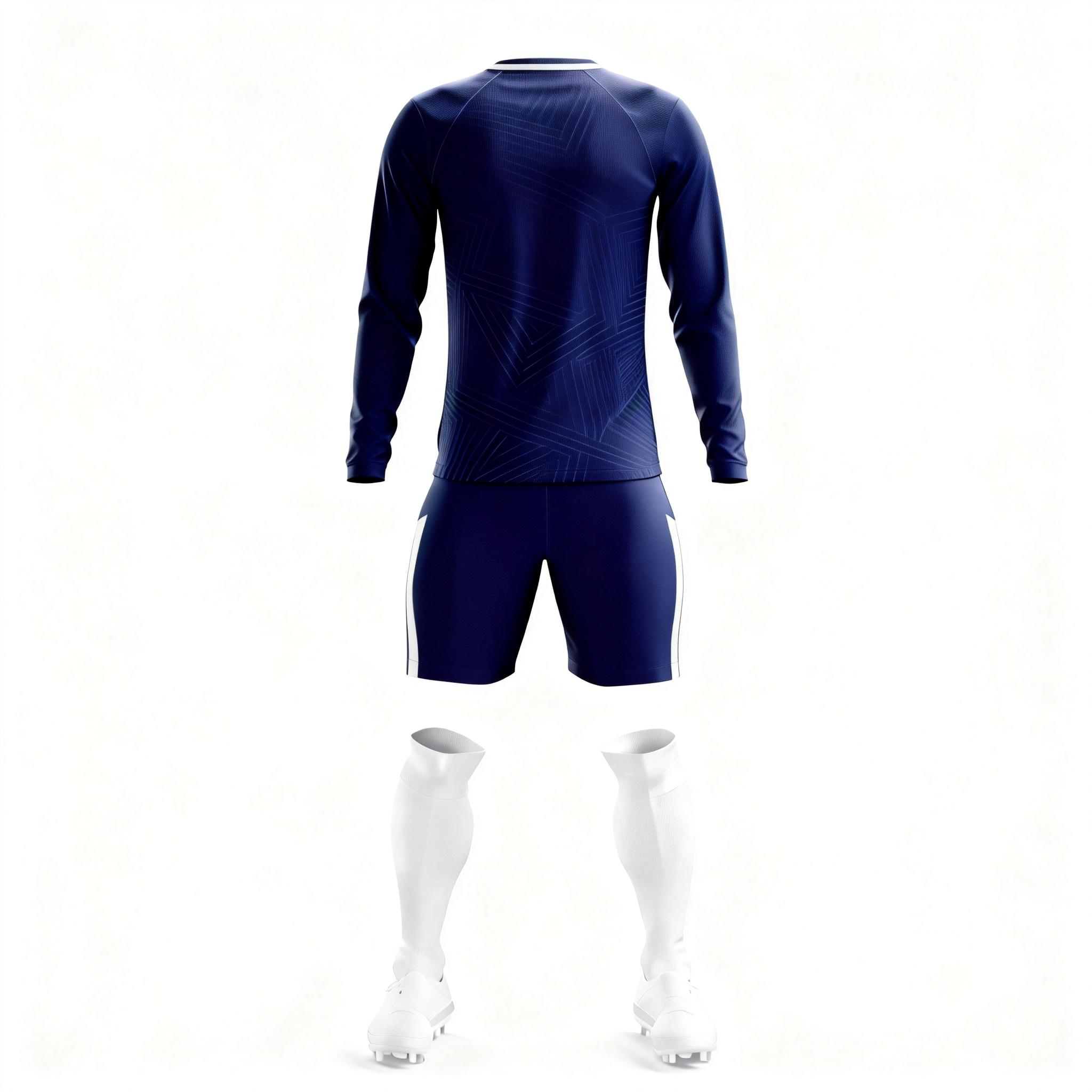 Men's Long Sleeve Jersey：Navy Sharpweave