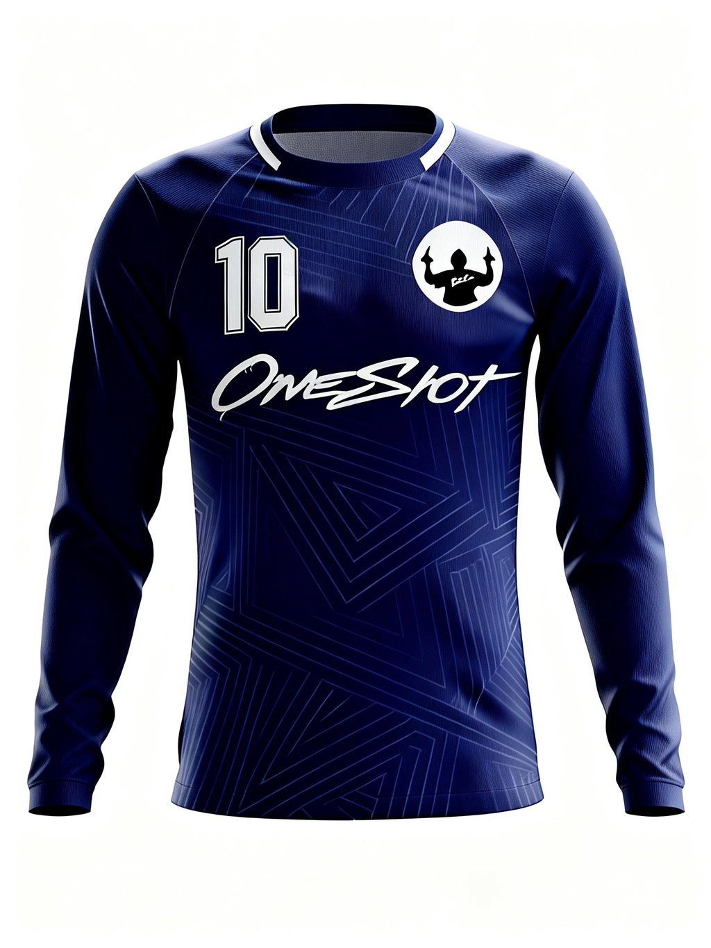 Men's Long Sleeve Jersey：Navy Sharpweave