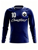Men's Long Sleeve Jersey：Navy Sharpweave