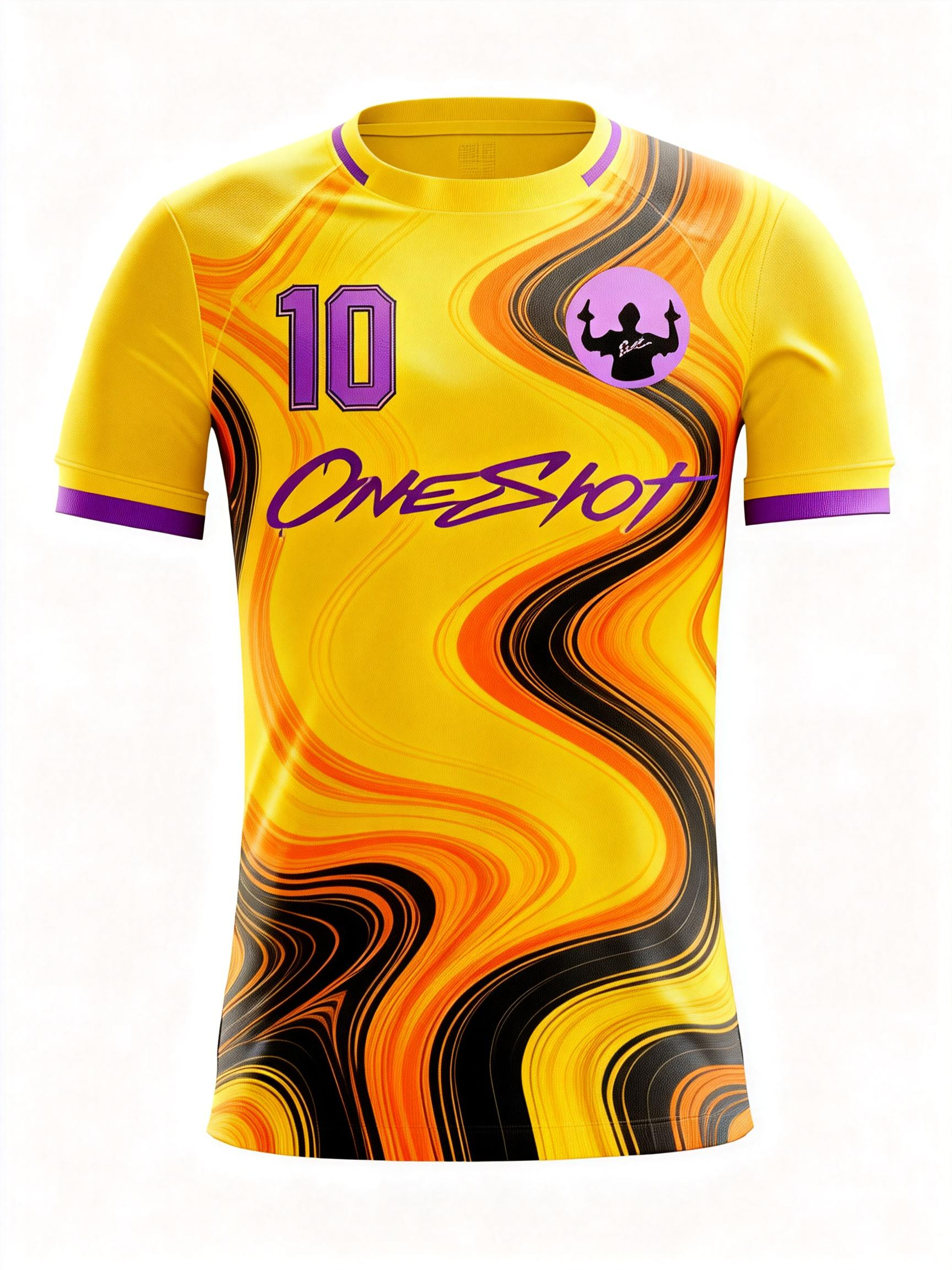 Youth Short Sleeve Jersey：Golden Gleam & Violet Vortex