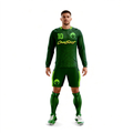 Men's Long Sleeve Jersey：Forest Green Edge