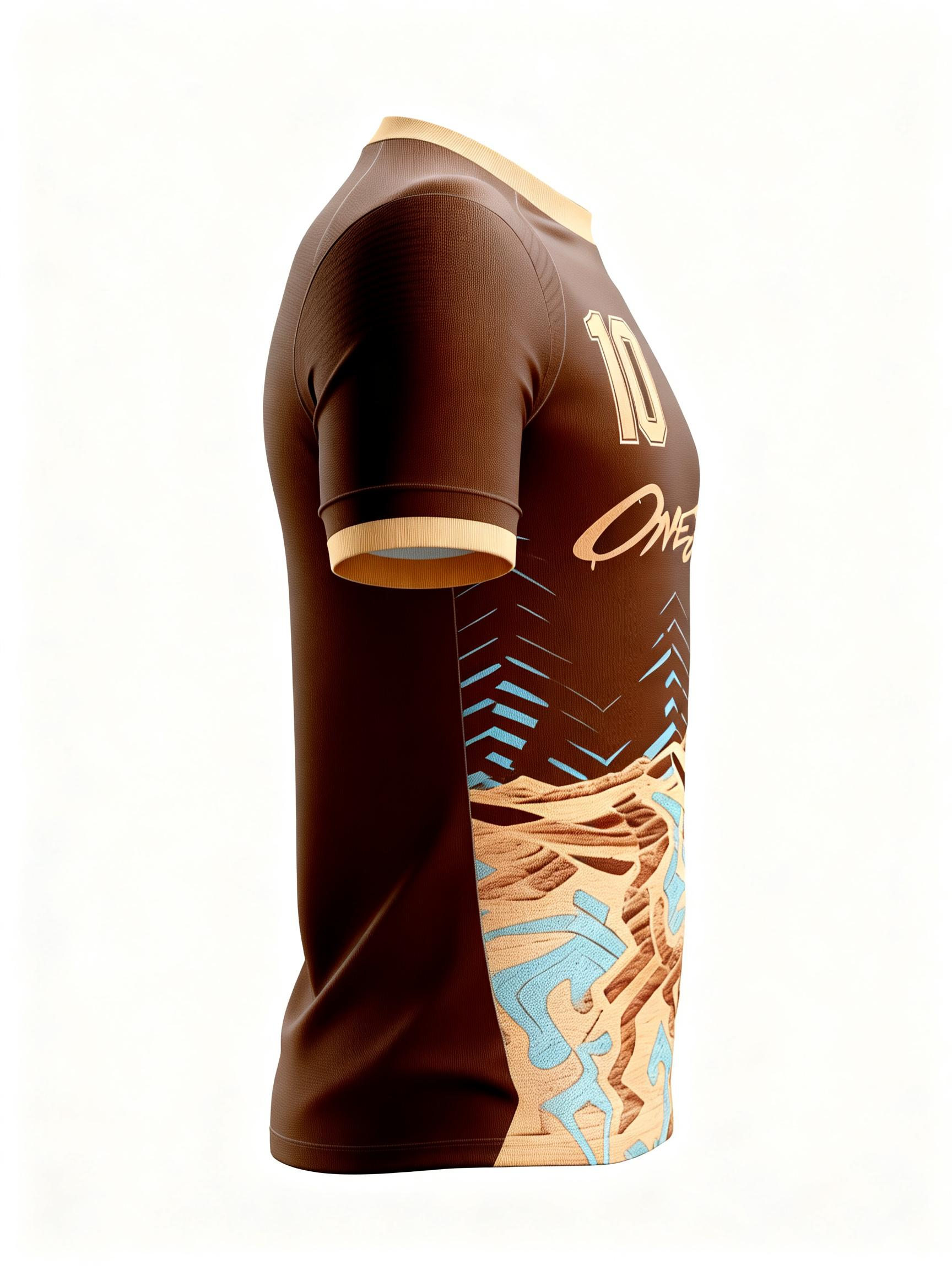 Youth Short Sleeve Jersey：Warm Umber Dune Markings