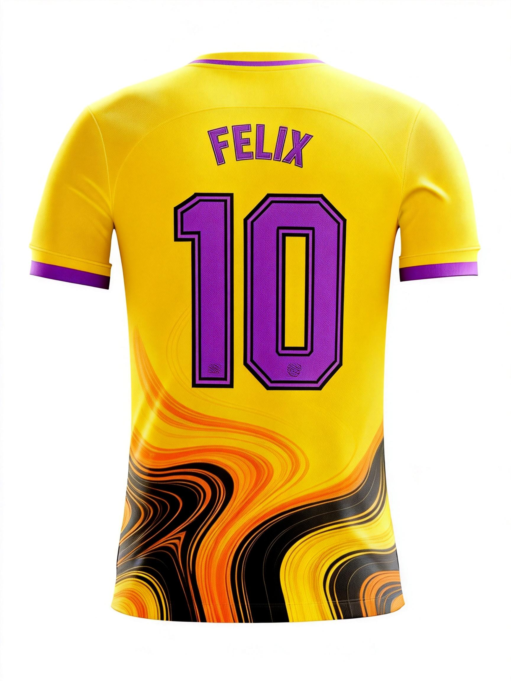 Youth Short Sleeve Jersey：Golden Gleam & Violet Vortex