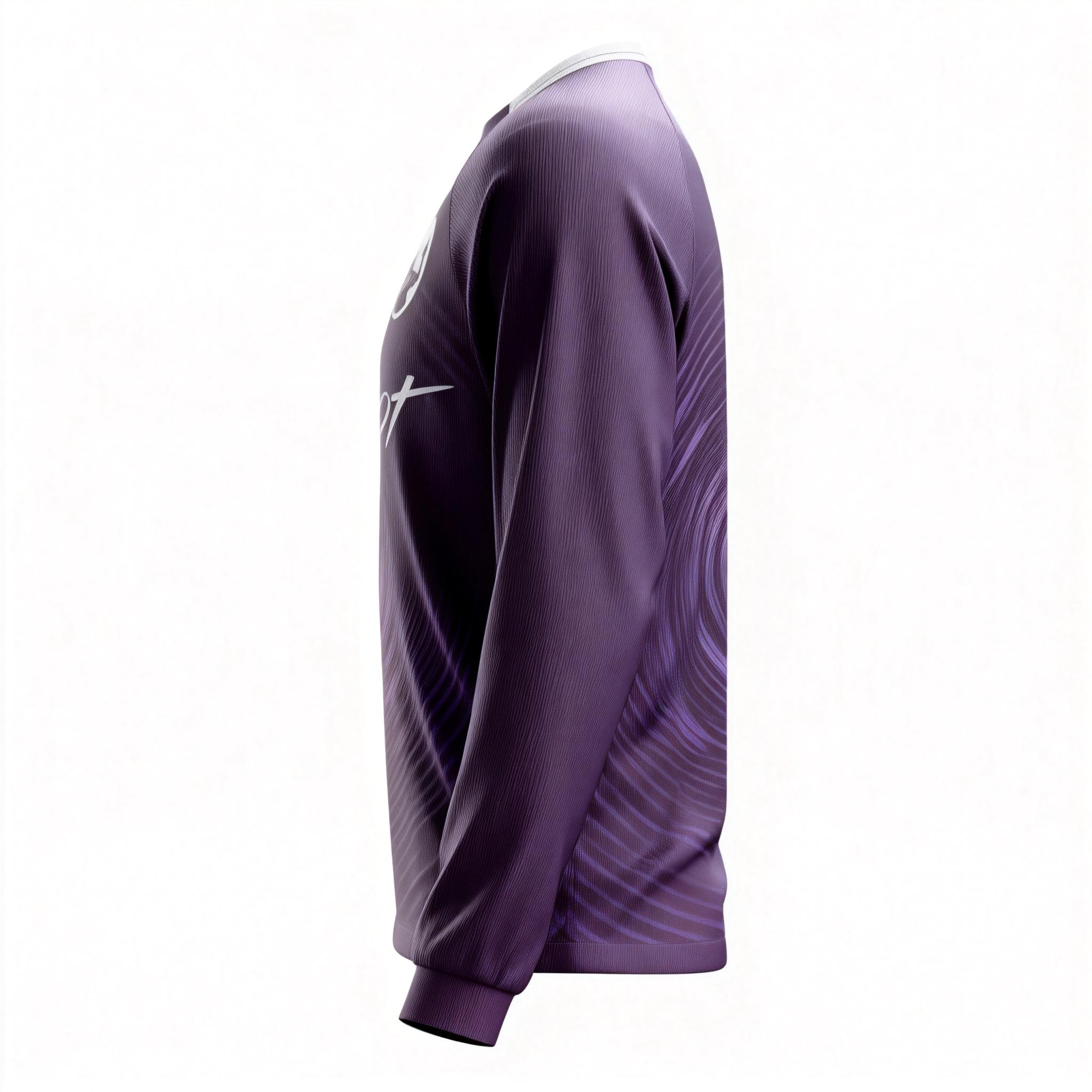 Men's Long Sleeve Jersey：Violet Vortex Blade