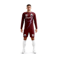 Men's Long Sleeve Jersey：Crimson Gleam & Flash