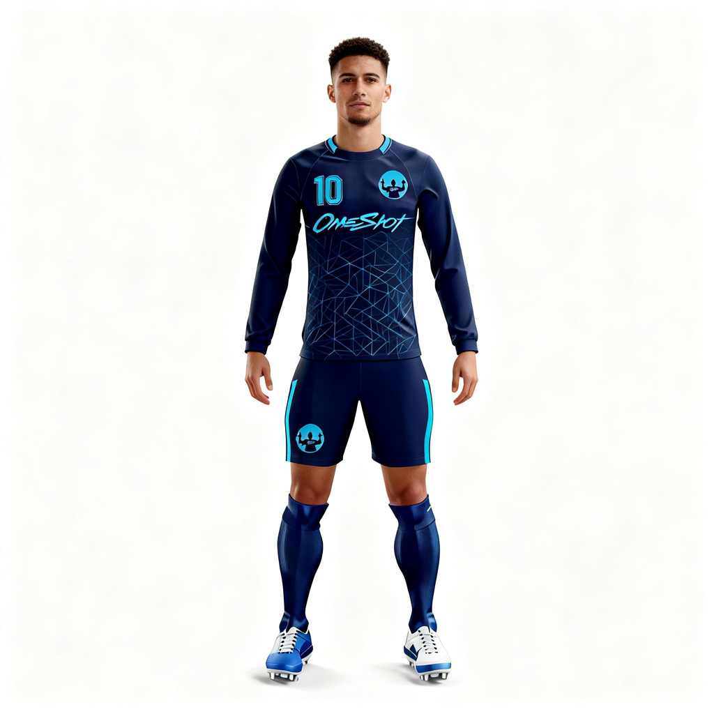 Men's Long Sleeve Jersey：Deep-Sea Ice Edge