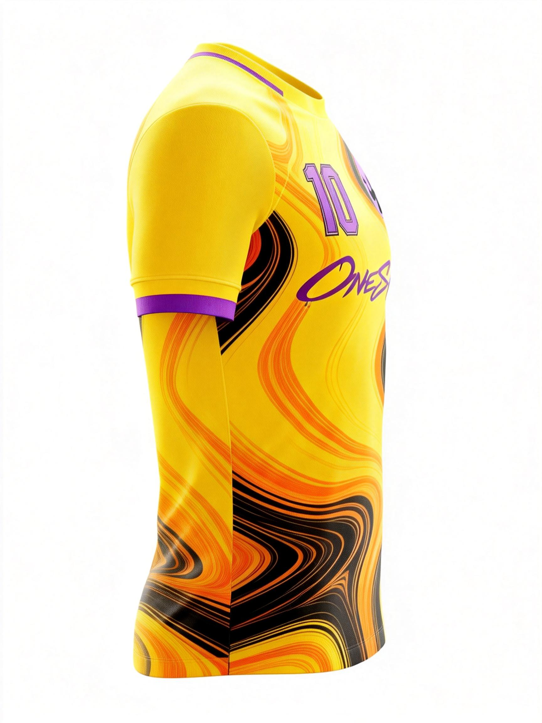 Youth Short Sleeve Jersey：Golden Gleam & Violet Vortex