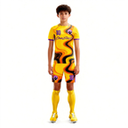 Youth Short Sleeve Jersey：Golden Gleam & Violet Vortex