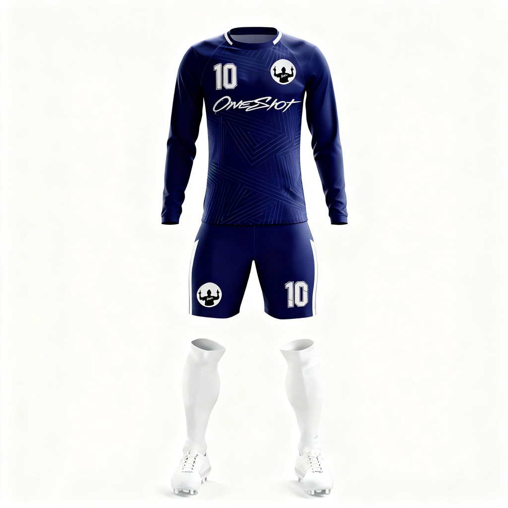 Men's Long Sleeve Jersey：Navy Sharpweave