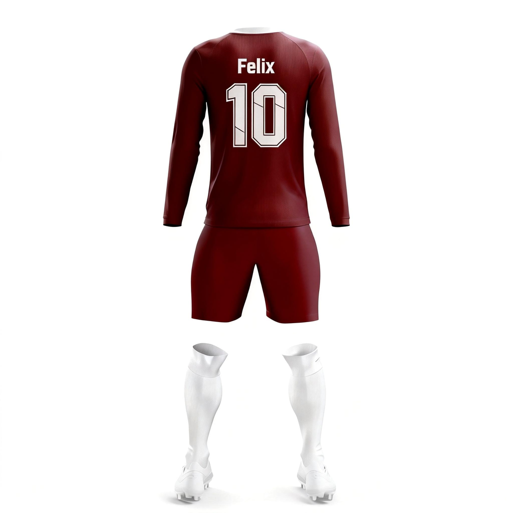 Men's Long Sleeve Jersey：Crimson Gleam & Flash