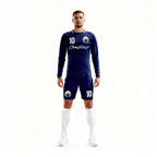 Men's Long Sleeve Jersey：Navy Sharpweave