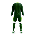 Men's Long Sleeve Jersey：Forest Green Edge