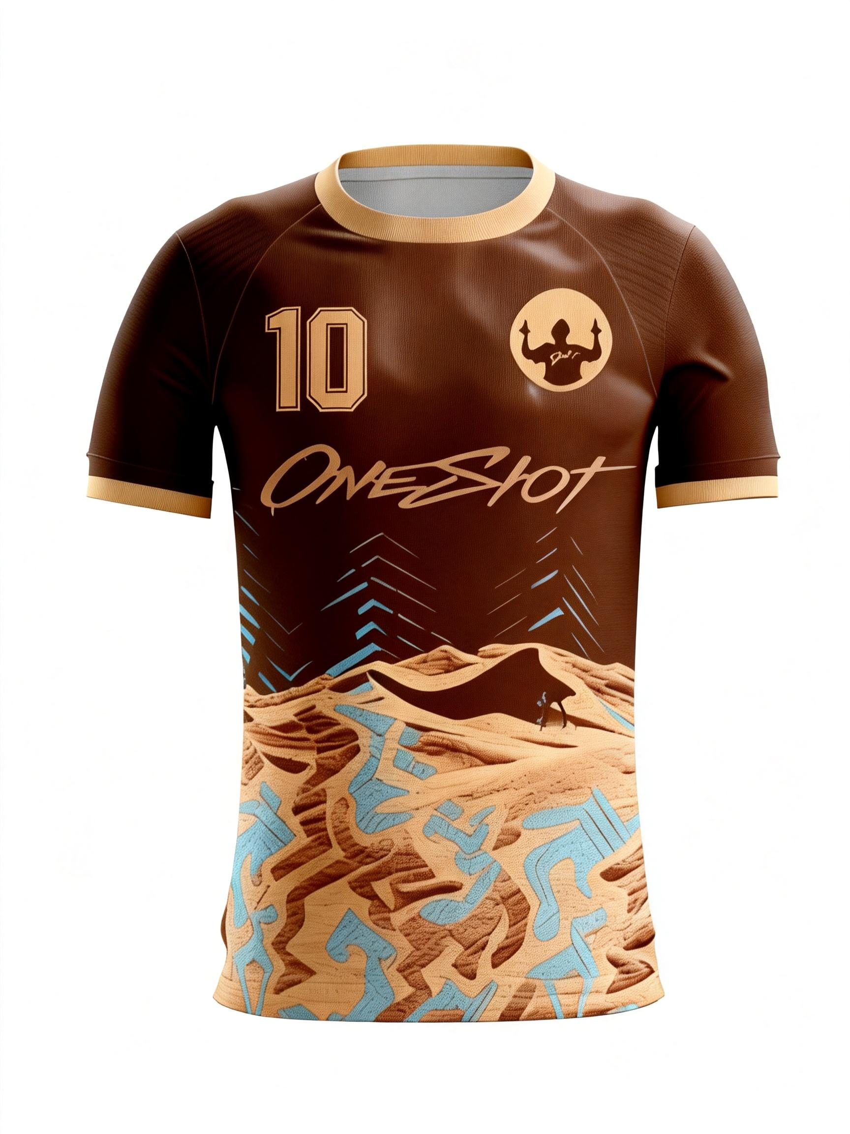 Youth Short Sleeve Jersey：Warm Umber Dune Markings