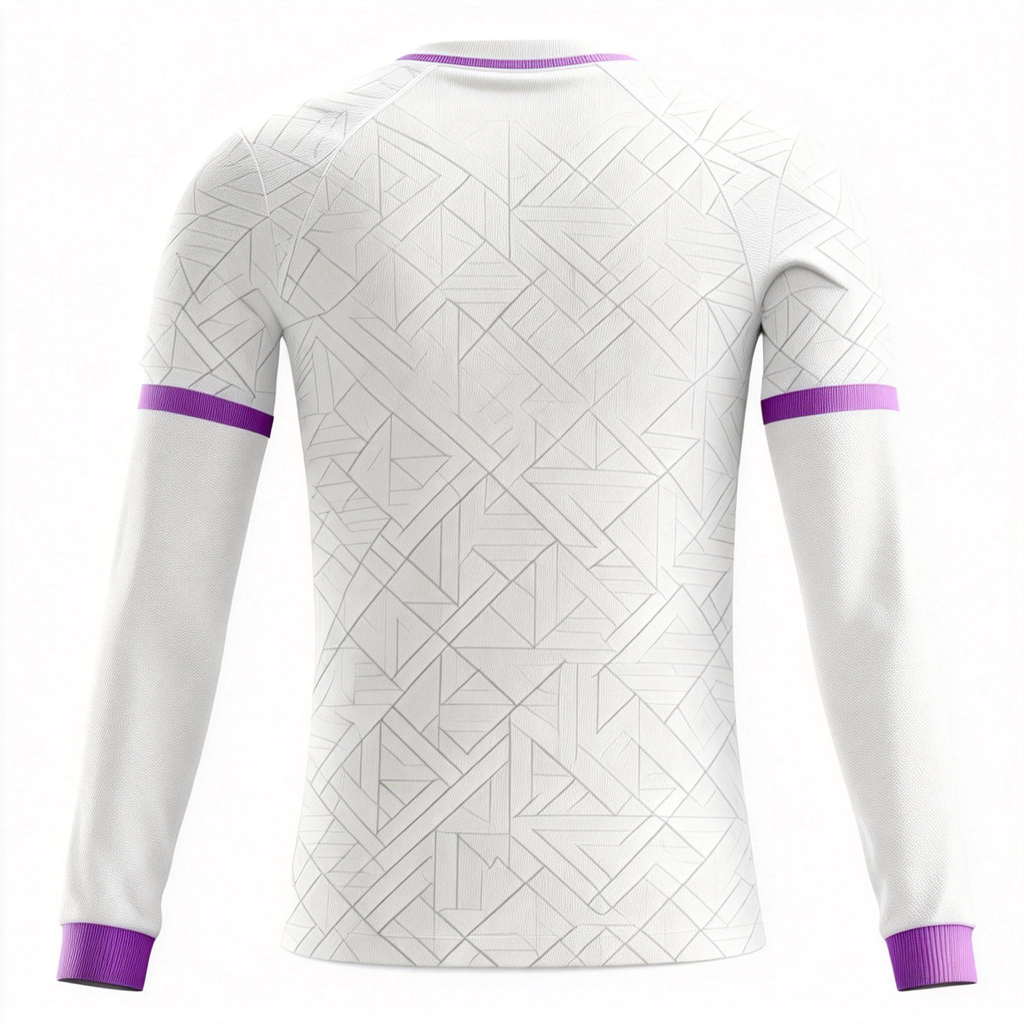 Men's Long Sleeve Jersey：Rhombus Pattern Purple Blade