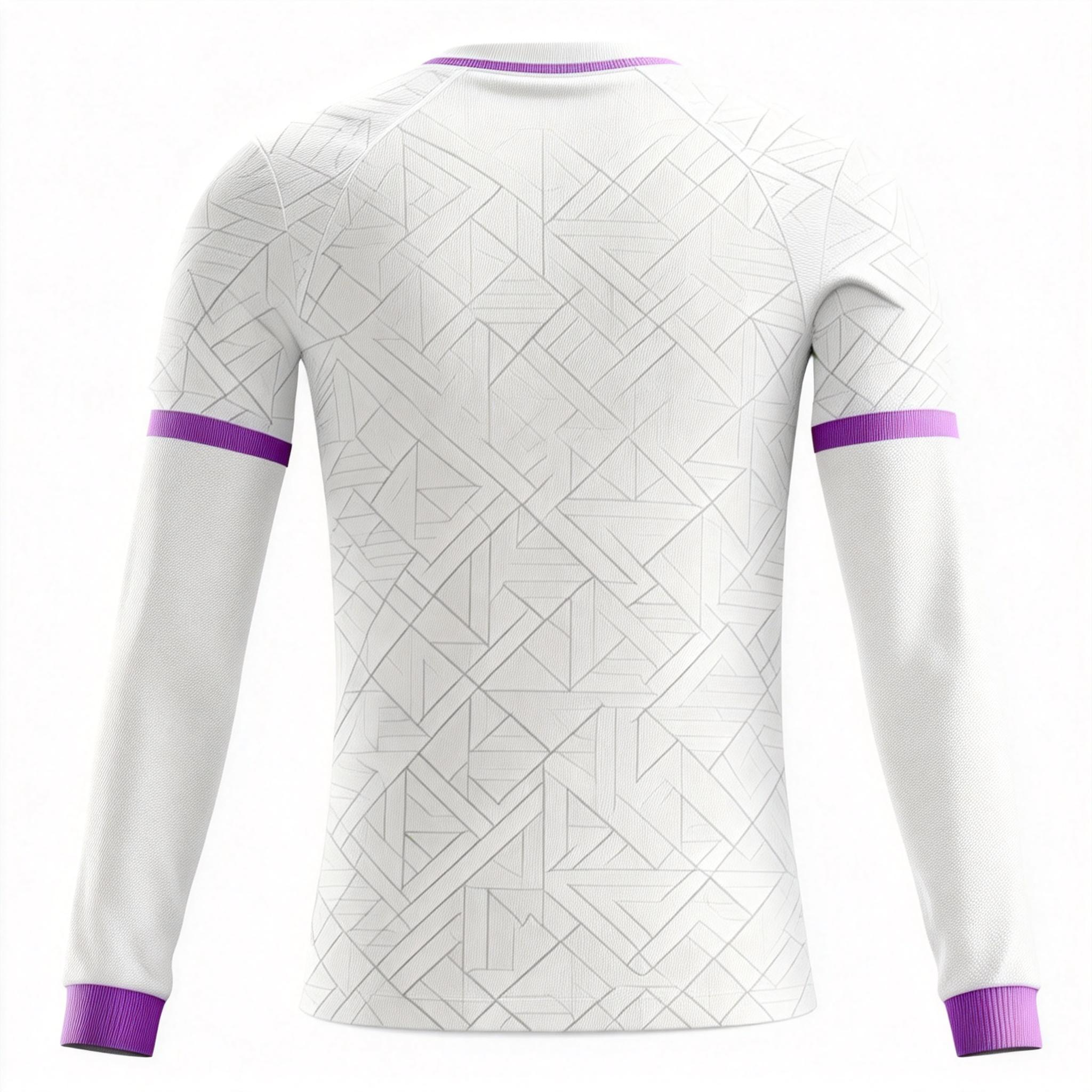 Men's Long Sleeve Jersey：Rhombus Pattern Purple Blade