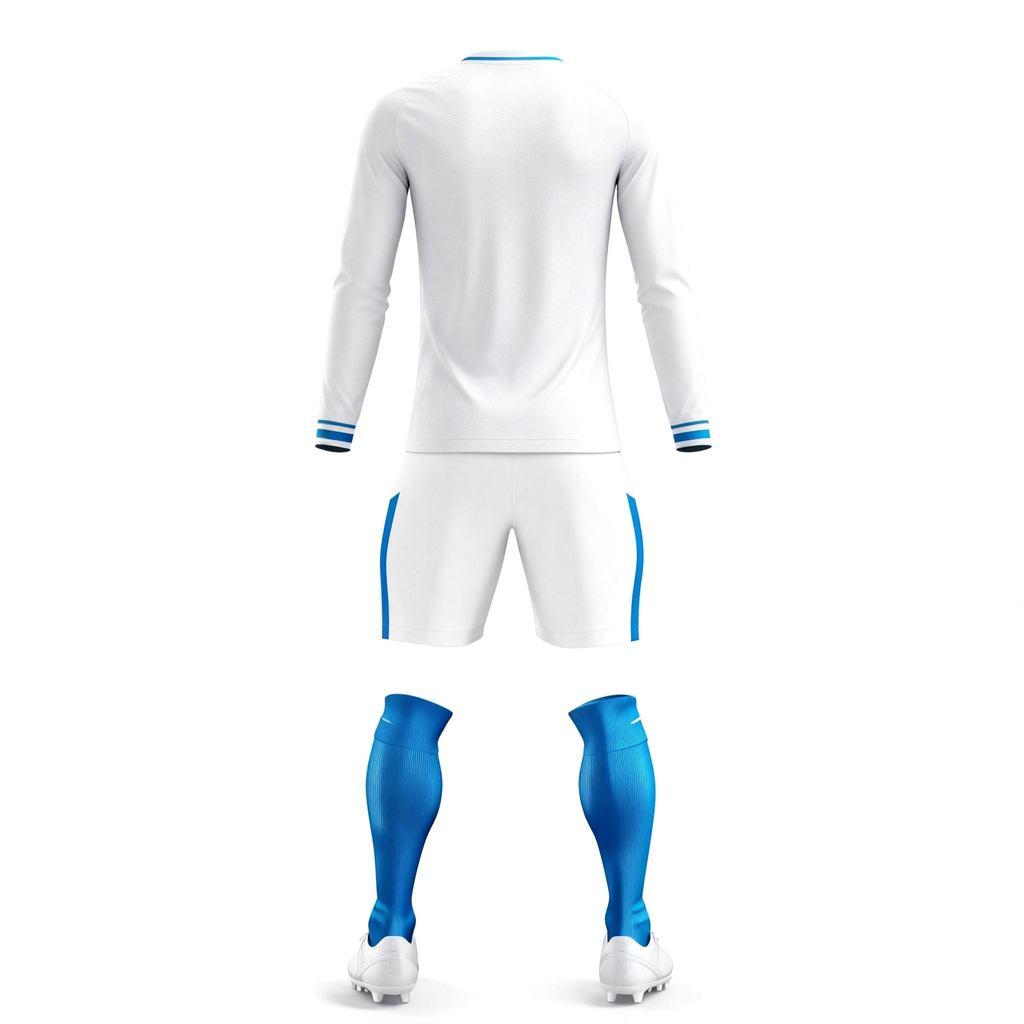 Men's Long Sleeve Jersey：White Rhombus Forward Line