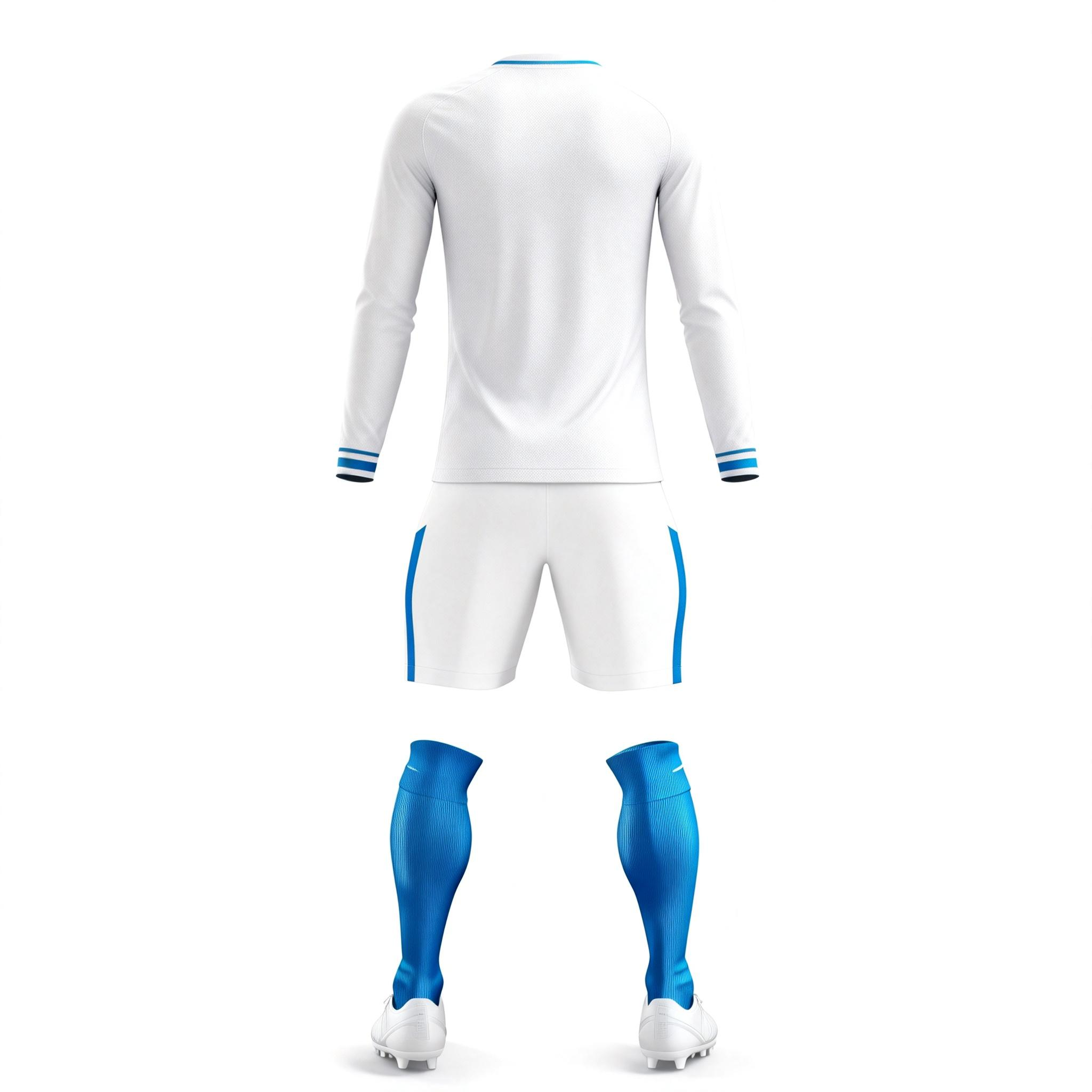 Men's Long Sleeve Jersey：White Rhombus Forward Line