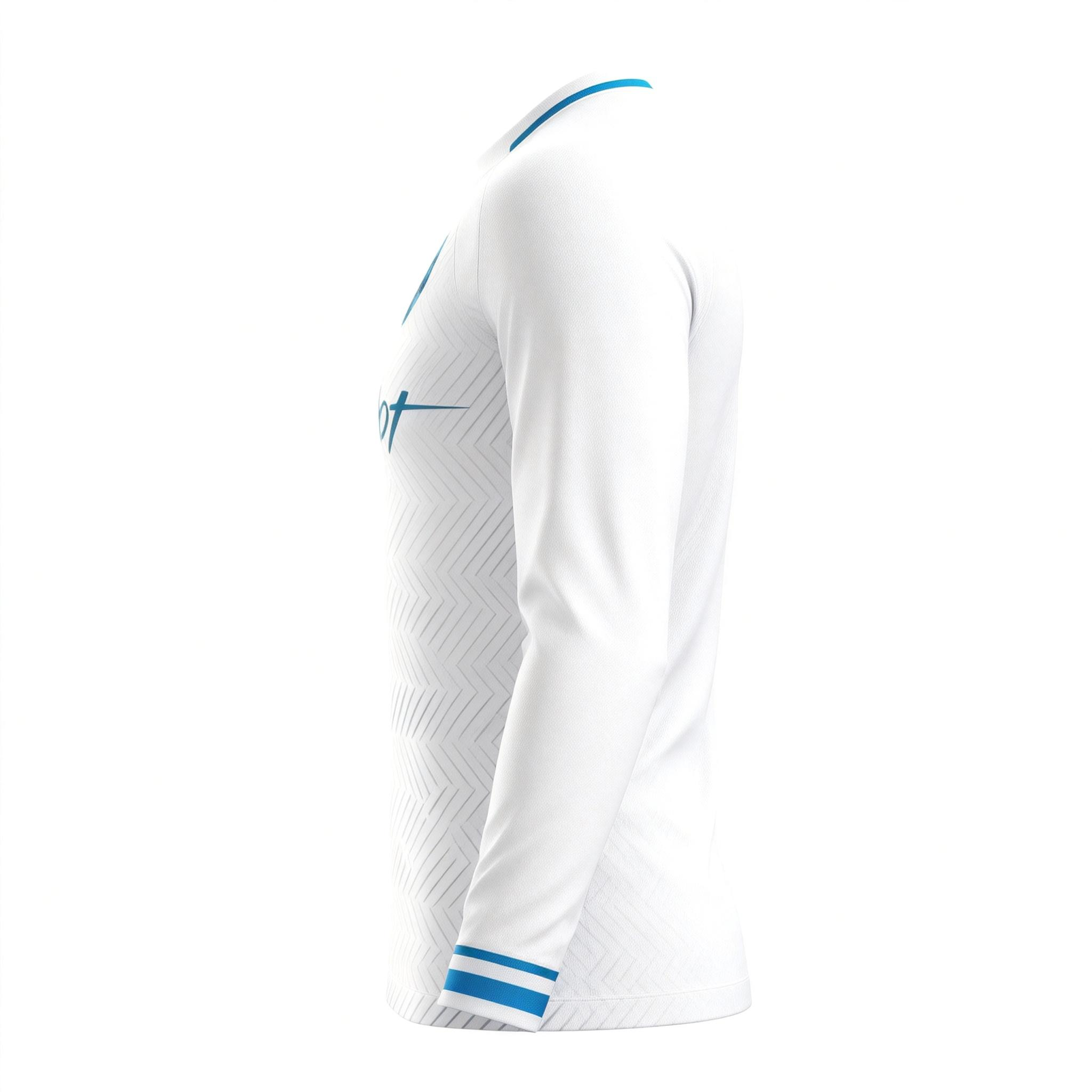 Men's Long Sleeve Jersey：White Rhombus Forward Line