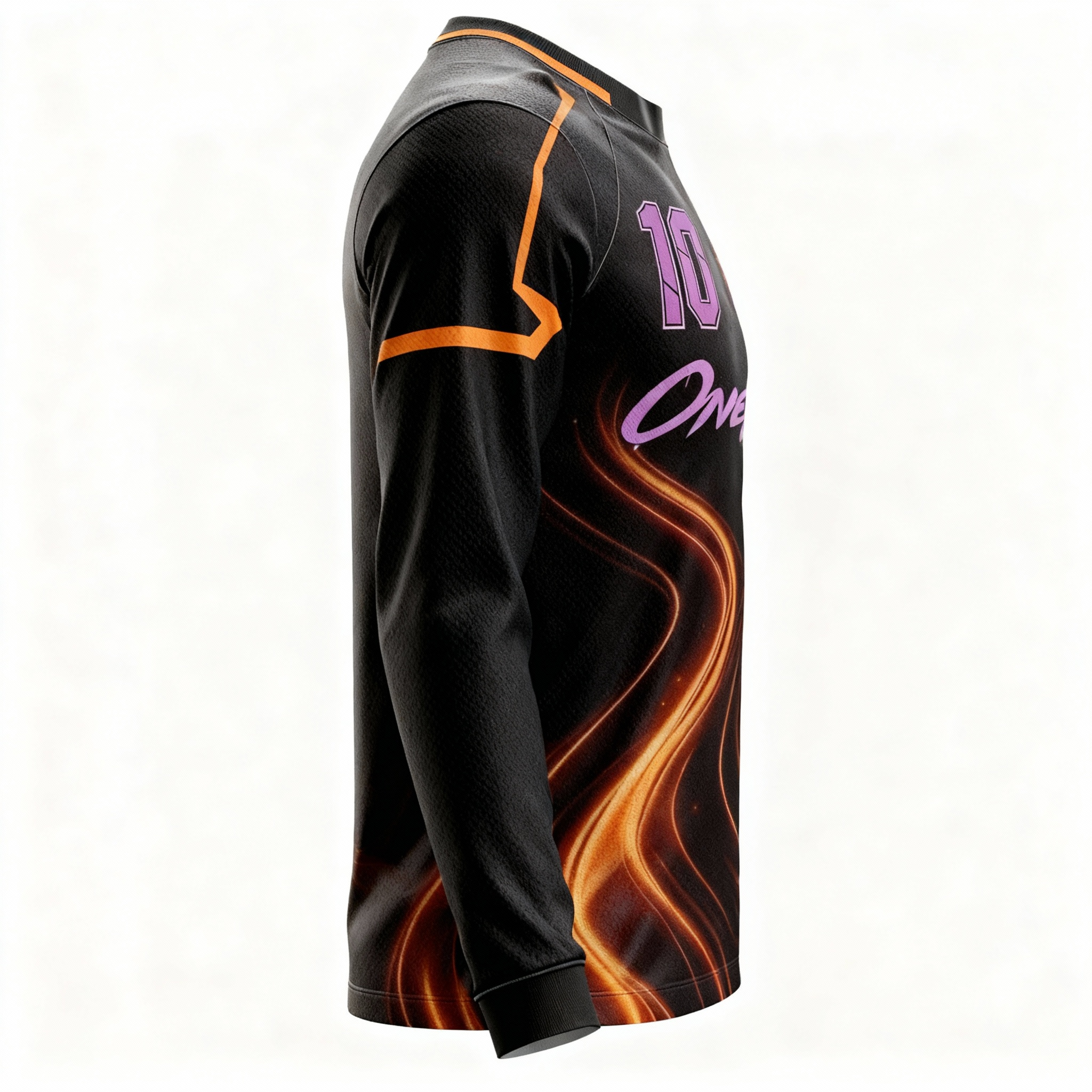 Youth Long Sleeve Jersey：Dark Flame Streak