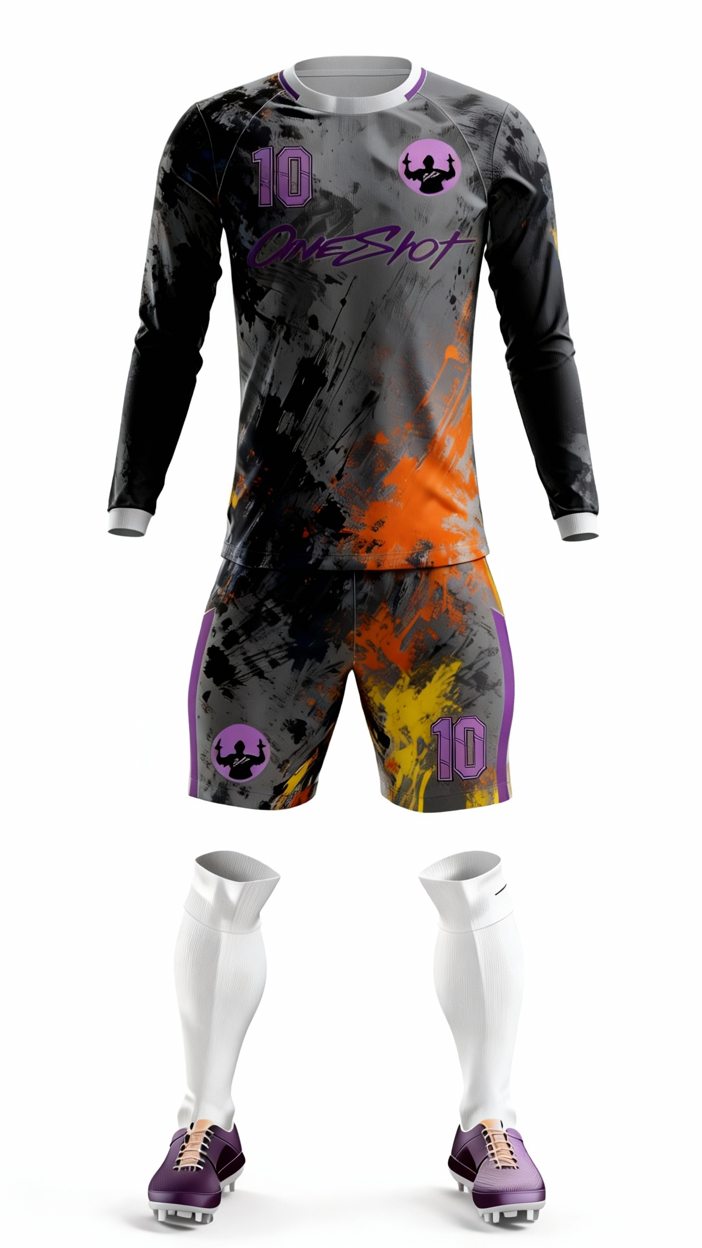 Youth Long Sleeve Jersey：Dark Tide Graffiti