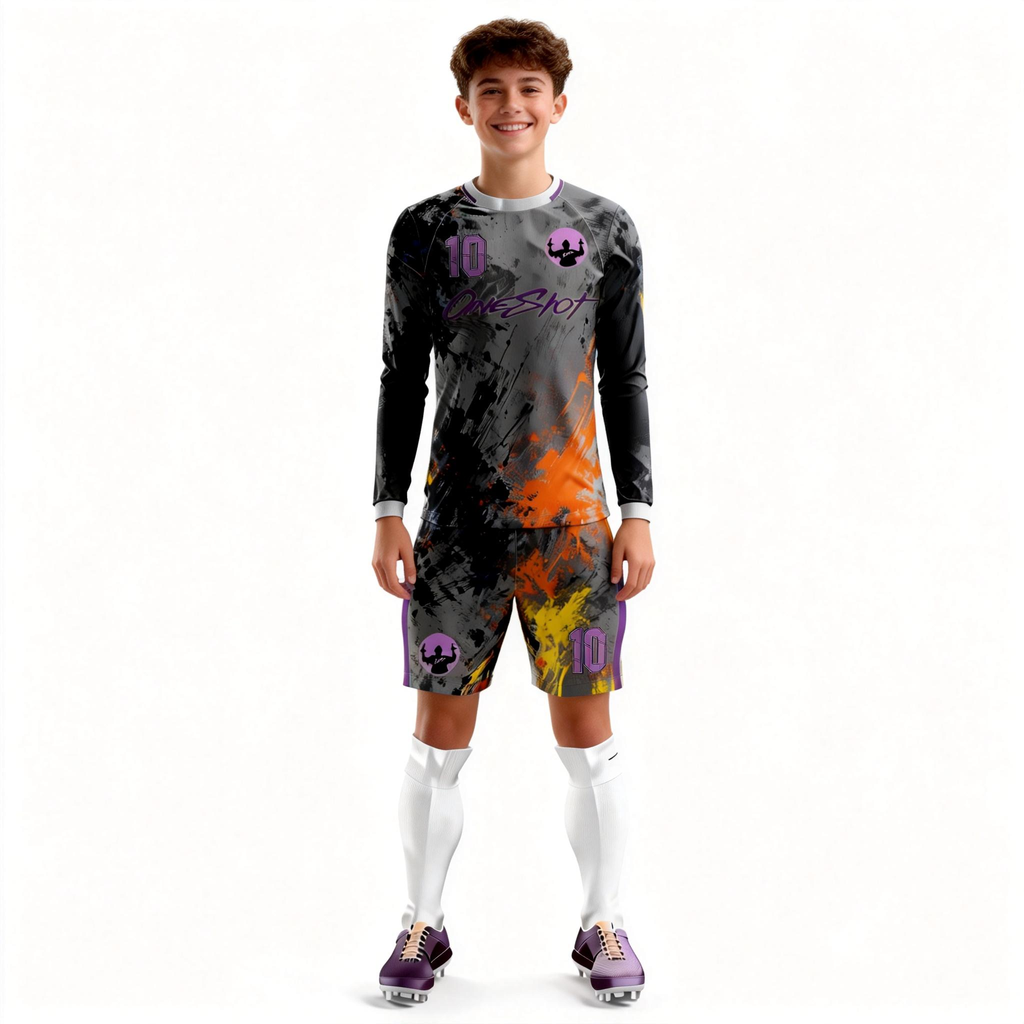 Youth Long Sleeve Jersey：Dark Tide Graffiti