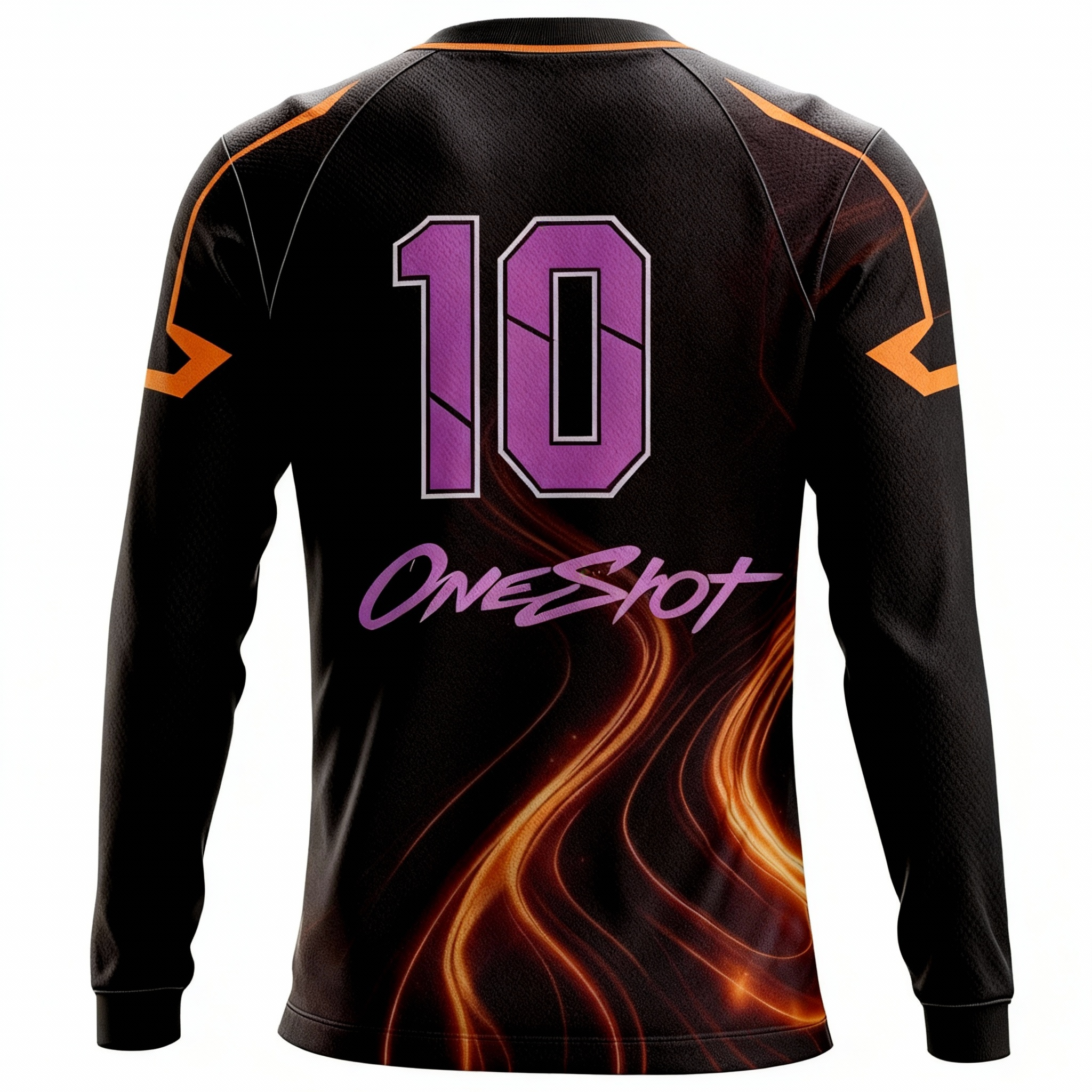 Youth Long Sleeve Jersey：Dark Flame Streak