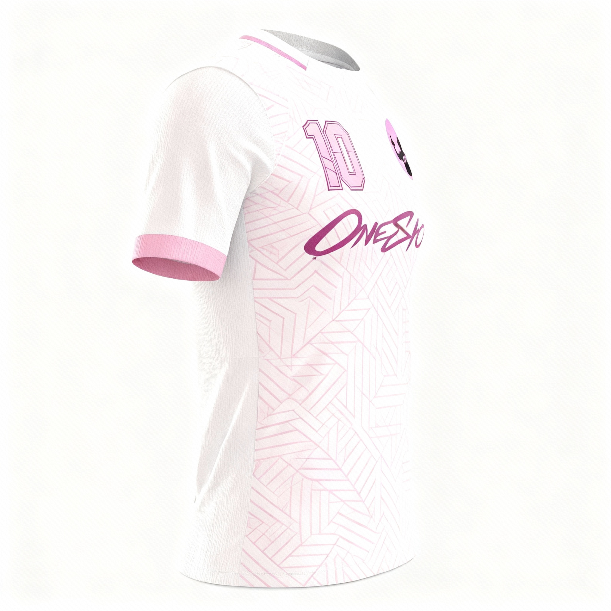 Youth Long Sleeve Jersey：Pink Threads & White Weaves