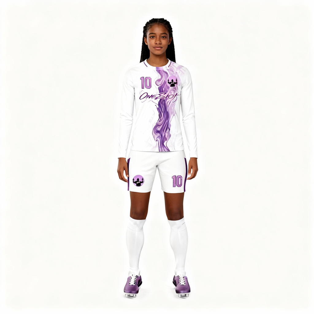 Youth Long Sleeve Jersey：Violet Swirl
