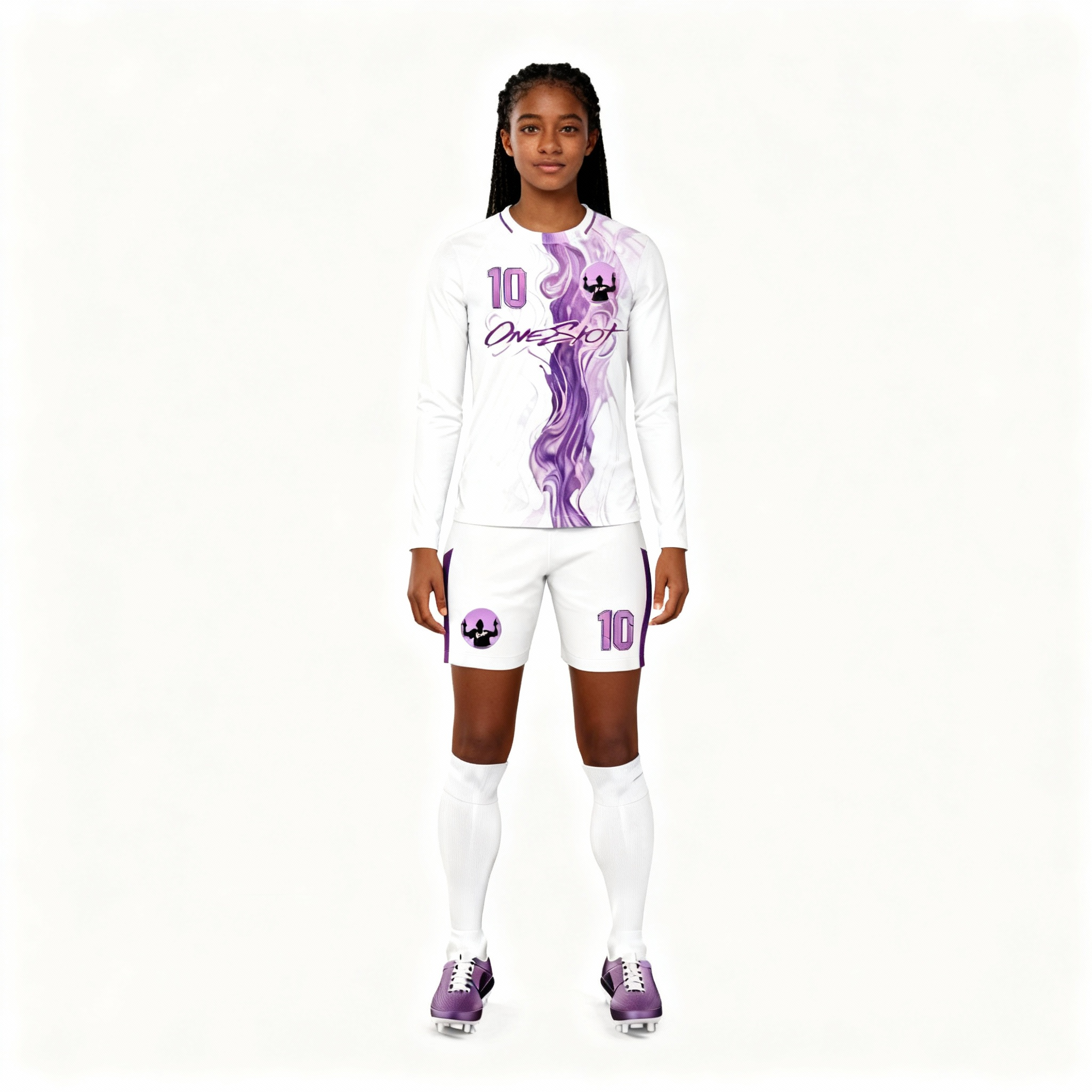 Youth Long Sleeve Jersey：Violet Swirl